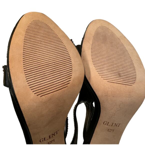 Nordstrom Exclusive Glint Devyn Sandal High Heels - Black Rhinestone - Picture 7 of 9